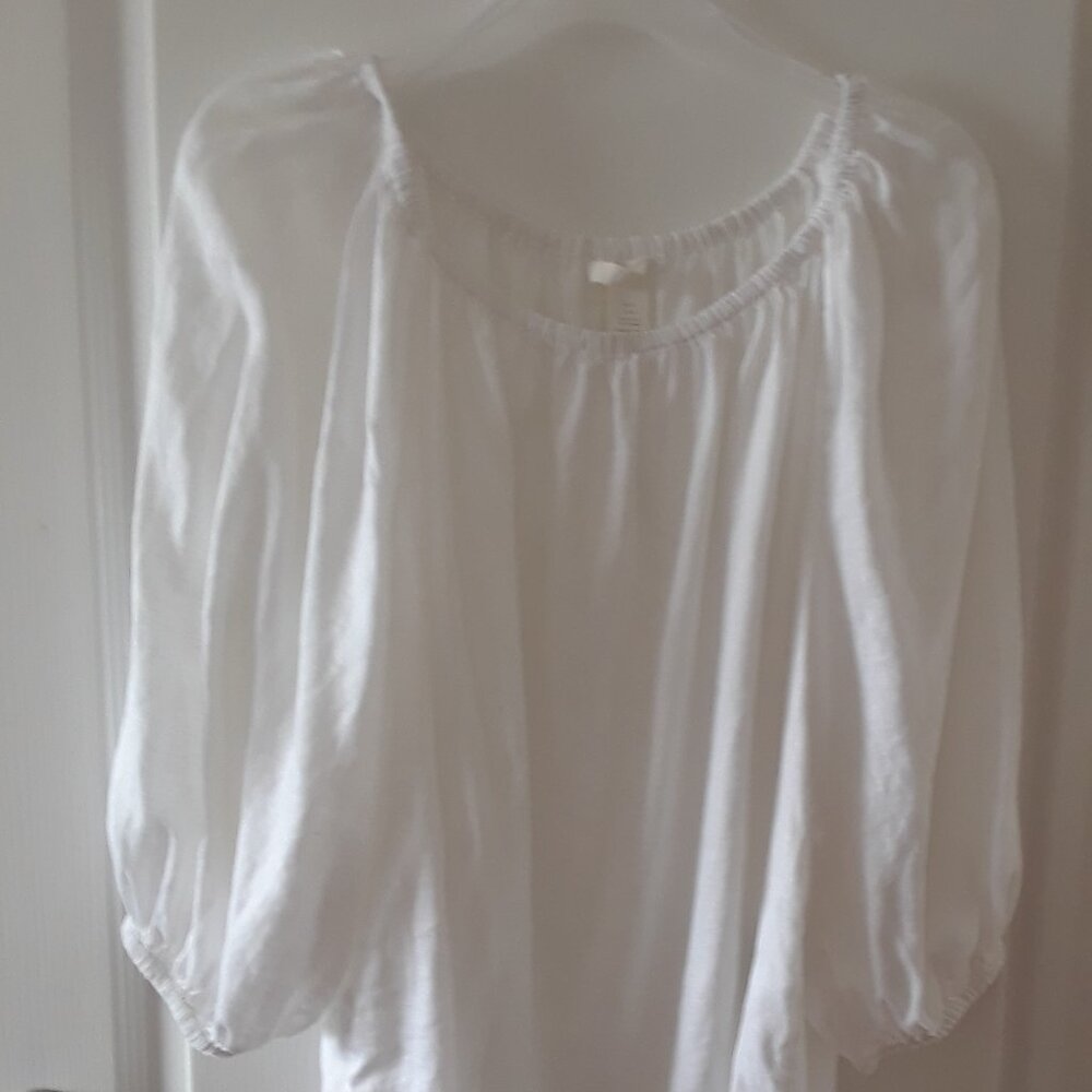 H&M 100% LINEN Flowy Loose Fitting Blouse